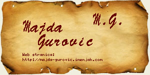 Majda Gurović vizit kartica